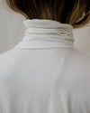BASERANGE French bamboo fiber high collar T-shirt top soft and comfortable skin-friendly BAS-TOTN-BL-000-UNDYED